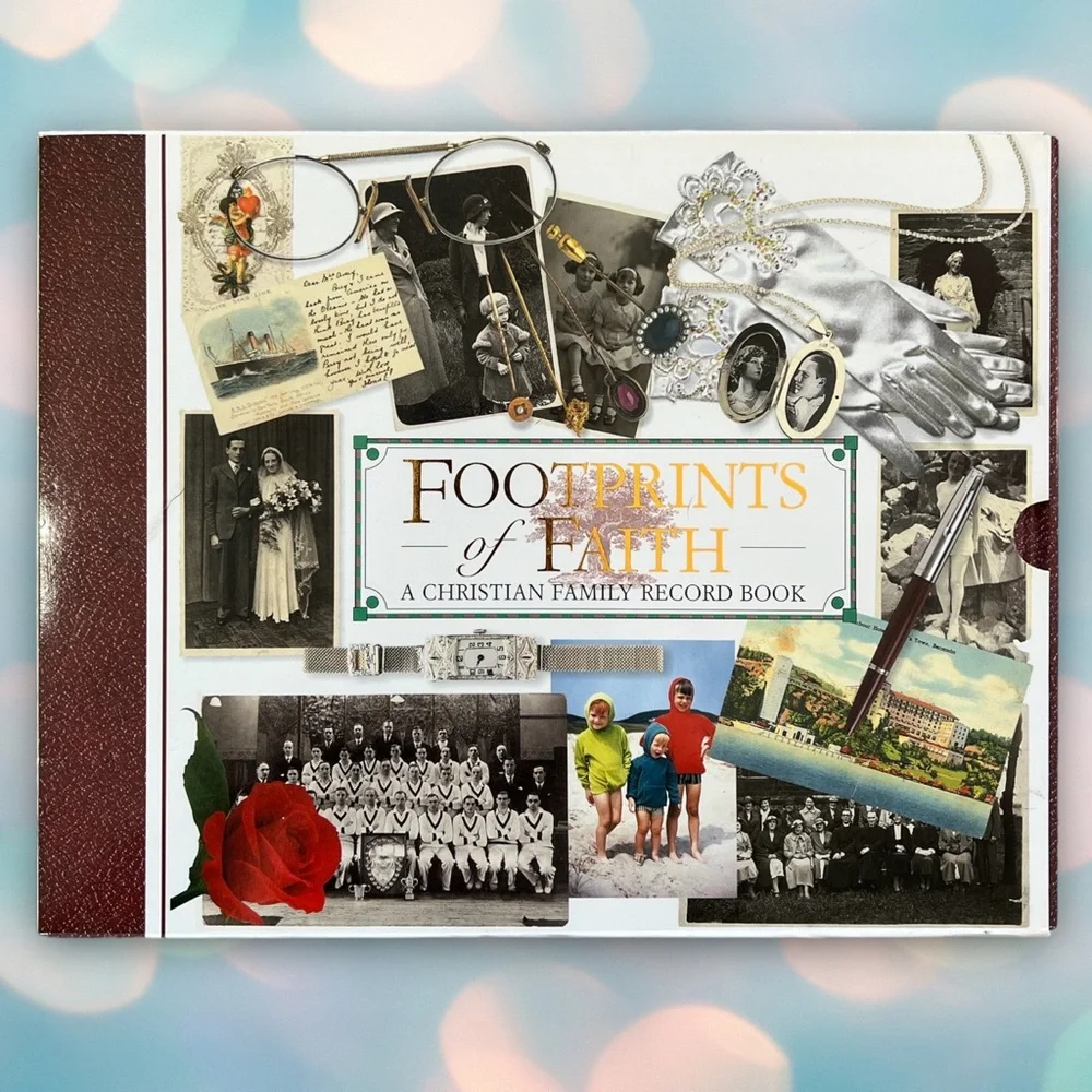 BRAND NEW Footprints of Faith: A Christian Family Record Planner Book
